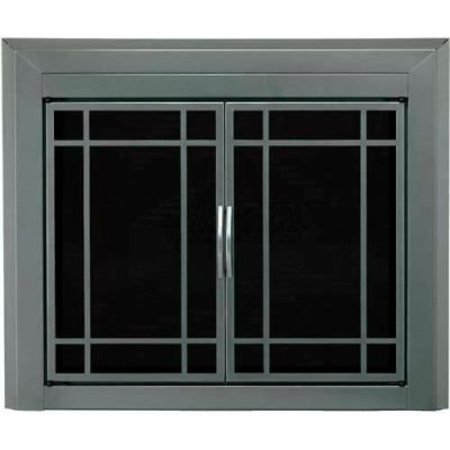 DYNA-GLO Pleasant Hearth Edinburg Fireplace Glass Door Gunmetal ED-5412 43-1/2"L x 33"H ED-5412